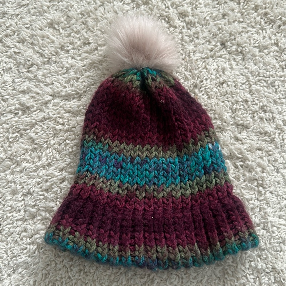 Hand knit hat